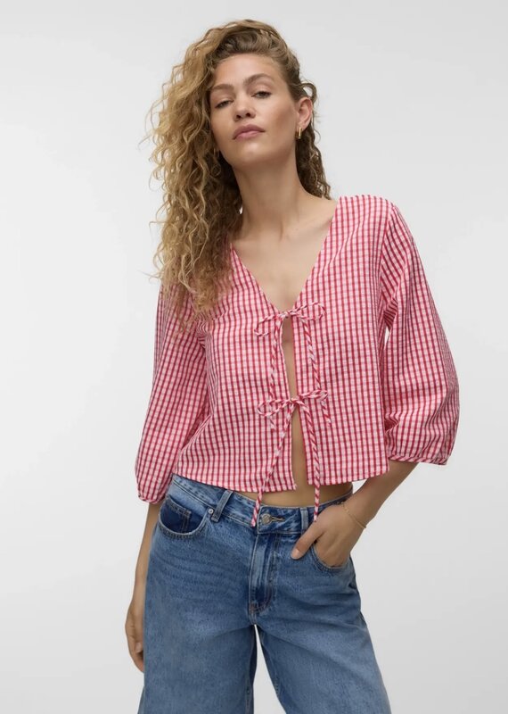 VERO MODA CAMILLA 3/4 SLEEVE WOVEN TOP