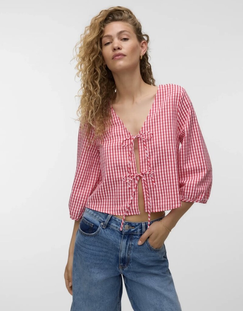 VERO MODA CAMILLA 3/4 SLEEVE WOVEN TOP