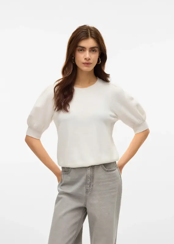VERO MODA DOFFY SHORT SLEEVE CREW SWEATER