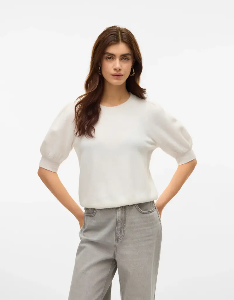 VERO MODA DOFFY SHORT SLEEVE CREW SWEATER