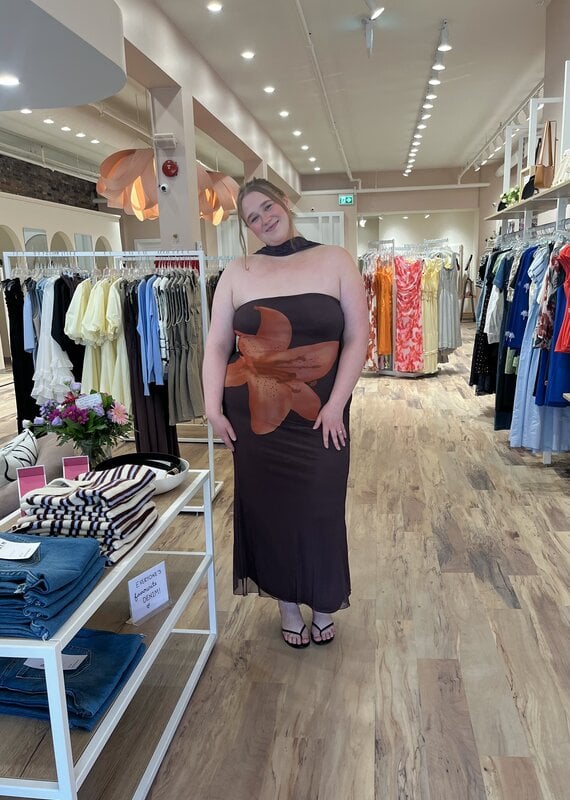 VERO MODA ROSETTA MAXI DRESS W/ SCARF