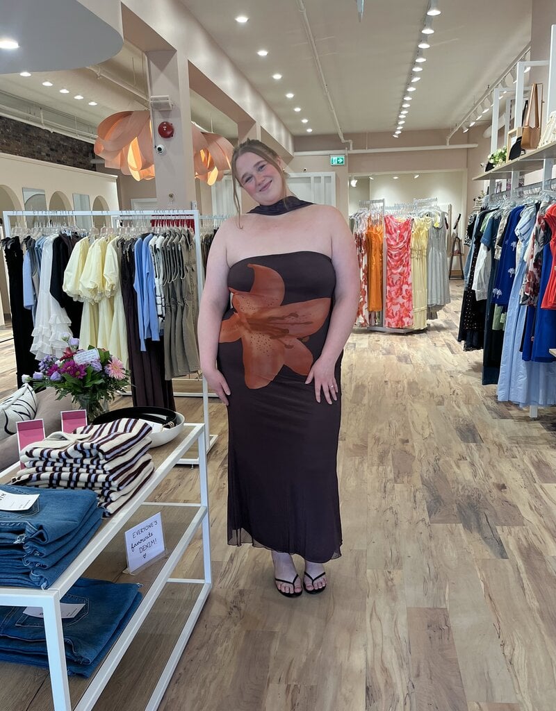 VERO MODA ROSETTA MAXI DRESS W/ SCARF