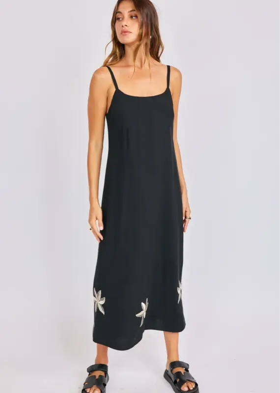 SAGE THE LABEL NEPTUNE EMBROIDERED MAXI DRESS