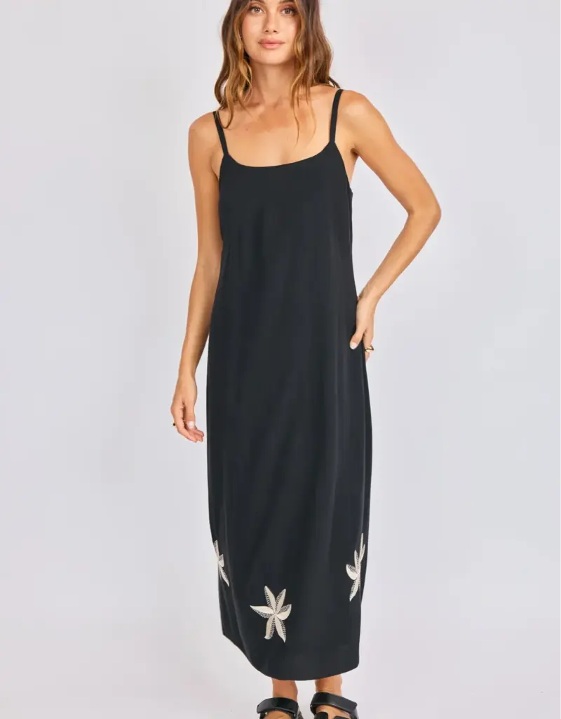 SAGE THE LABEL NEPTUNE EMBROIDERED MAXI DRESS