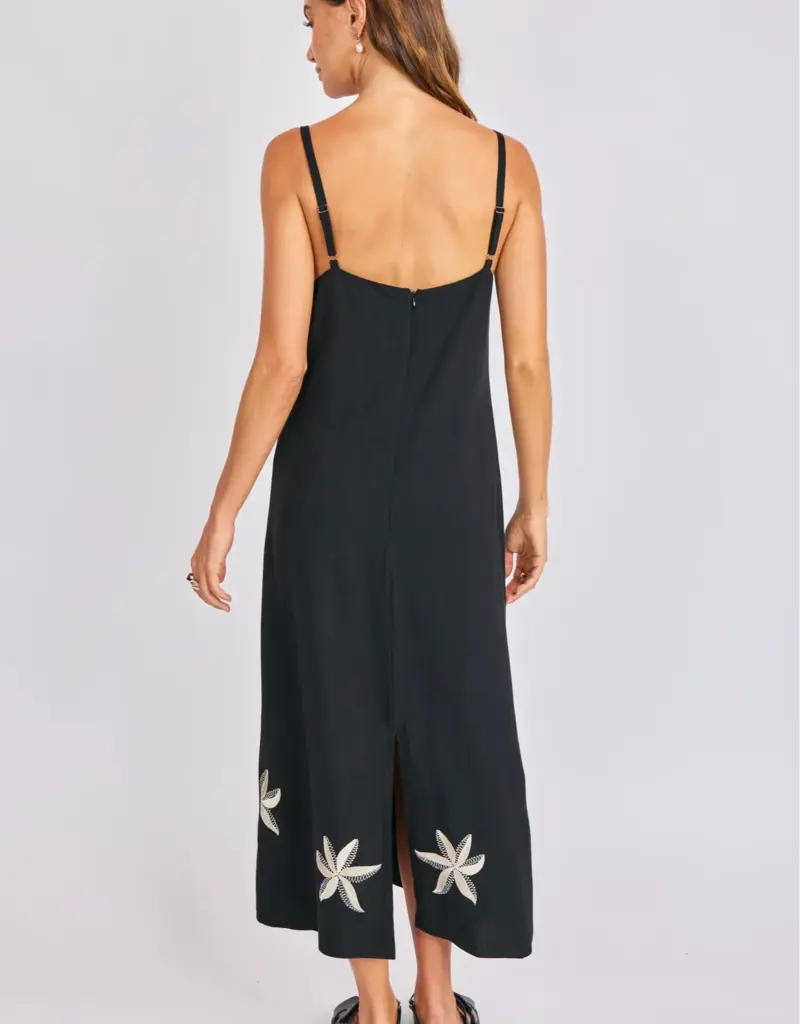 SAGE THE LABEL NEPTUNE EMBROIDERED MAXI DRESS