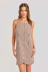 SADIE AND SAGE MUSTANG GINGHAM MINI DRESS