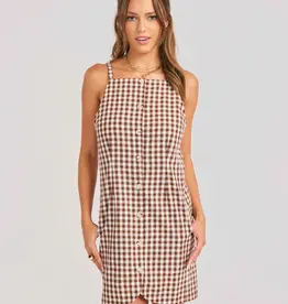 SADIE AND SAGE MUSTANG GINGHAM MINI DRESS