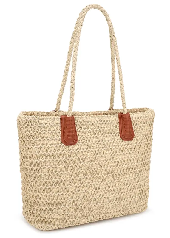 KAYLA + AVA GEORGINA STRAW TOTE