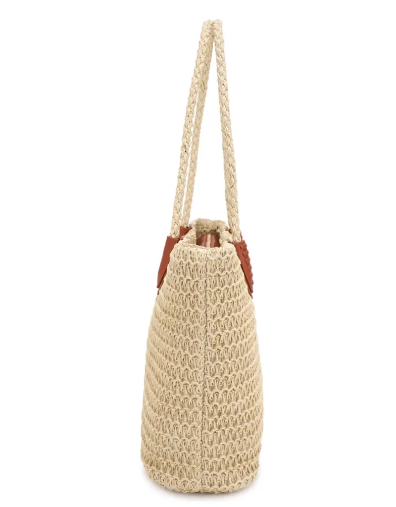 KAYLA + AVA GEORGINA STRAW TOTE