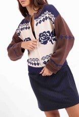 SAGE THE LABEL SWEET ROSE JACQUARD ZIP UP