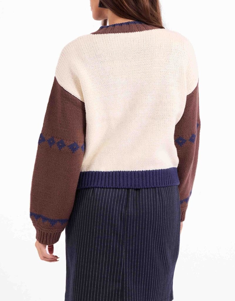 SAGE THE LABEL SWEET ROSE JACQUARD ZIP UP
