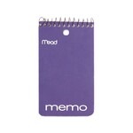 Hilroy MEAD MEMO BOOK-COIL, OPEN END 3X5 60 SHEET, ASSORTED
