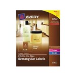 Avery LABELS-BUSINESS/BRANDING, 2X3 GLOSSY CLEAR 80/PACK 22822