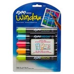 Expo MARKER SET-DRY ERASE, EXPO NEON WINDOW, BULLET 5 COLOURS