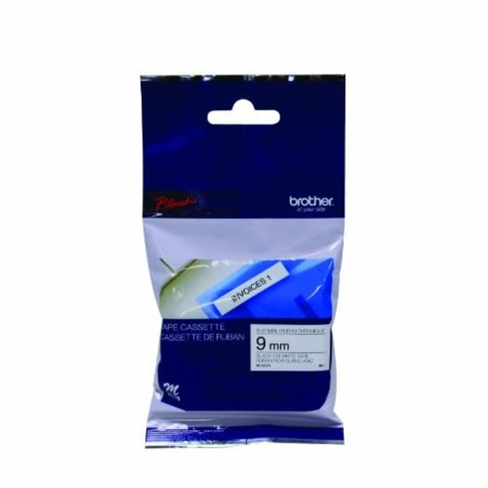 Brother TAPE-P-TOUCH M SERIES, 9MM BLACK ON WHITE