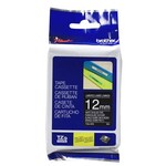 Brother TAPE-P-TOUCH TZ LAMINATED, 12MM WHITE ON BLACK