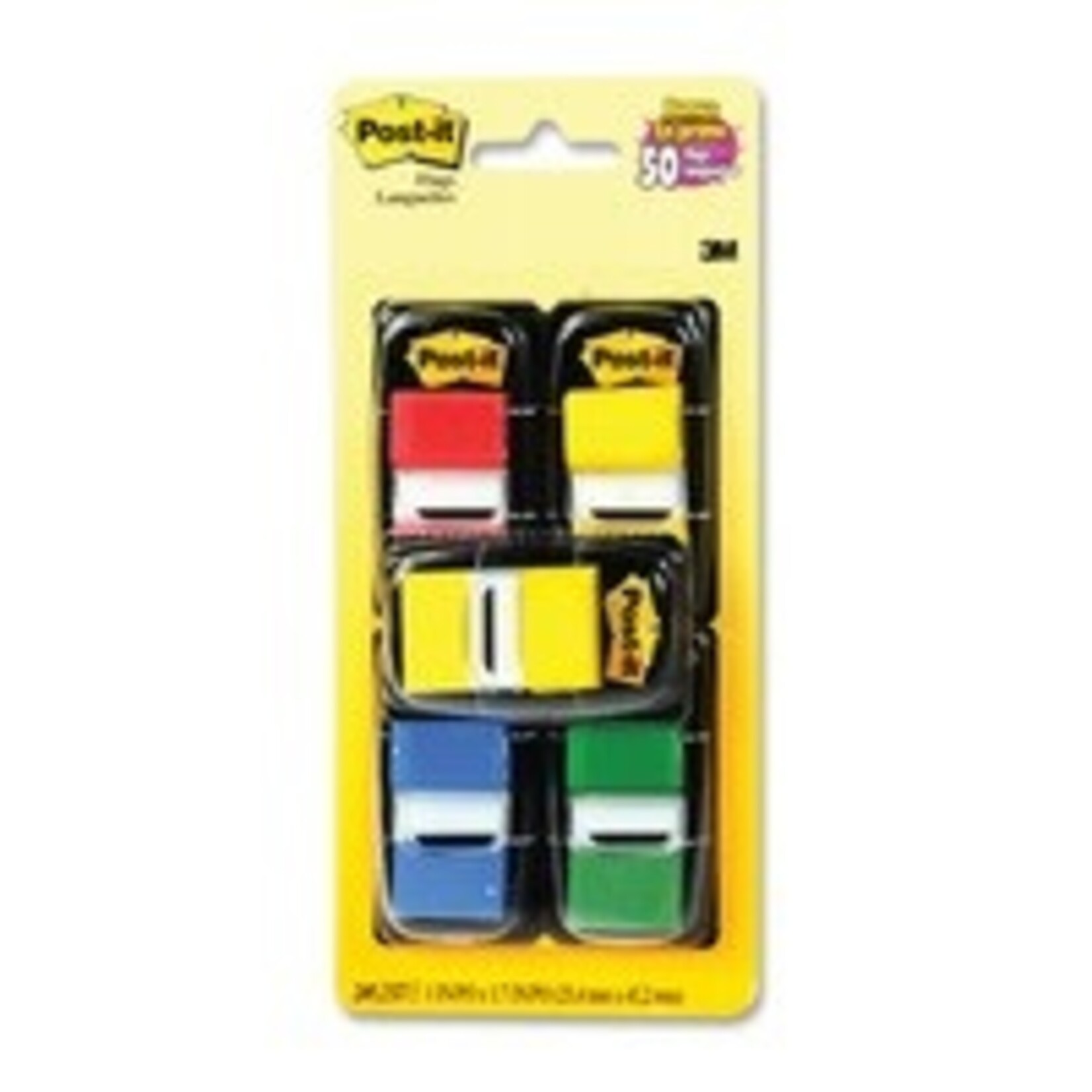 Post-it FLAGS-POST-IT, 1''.X 1.7'' 50X5 BRIGHT COLOURS, BONUS PACK