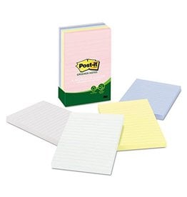 Post-it NOTES-POST-IT, RECYCLED 4X6 LINED HELSINKI COLLECTION