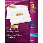 Avery LABELS-MAILING, GOLD FOIL 2-1/4X3/4 300/EV 08987