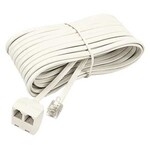 Artistic Products TELEPHONE EXTENSION CORD-25' 2-OUTLET IVORY