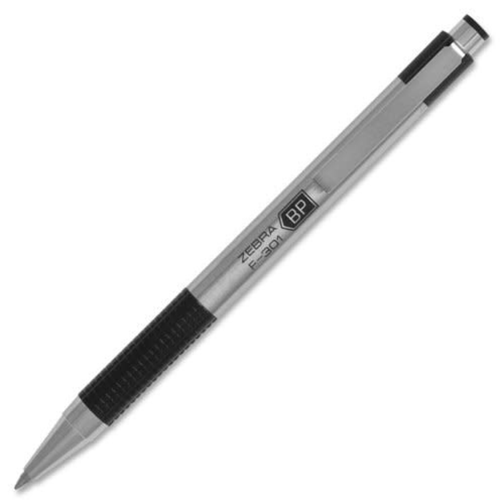 Zebra Pen PEN-RETRACTABLE, F-301 0.7MM STAINLESS STEEL BARREL/BLK INK