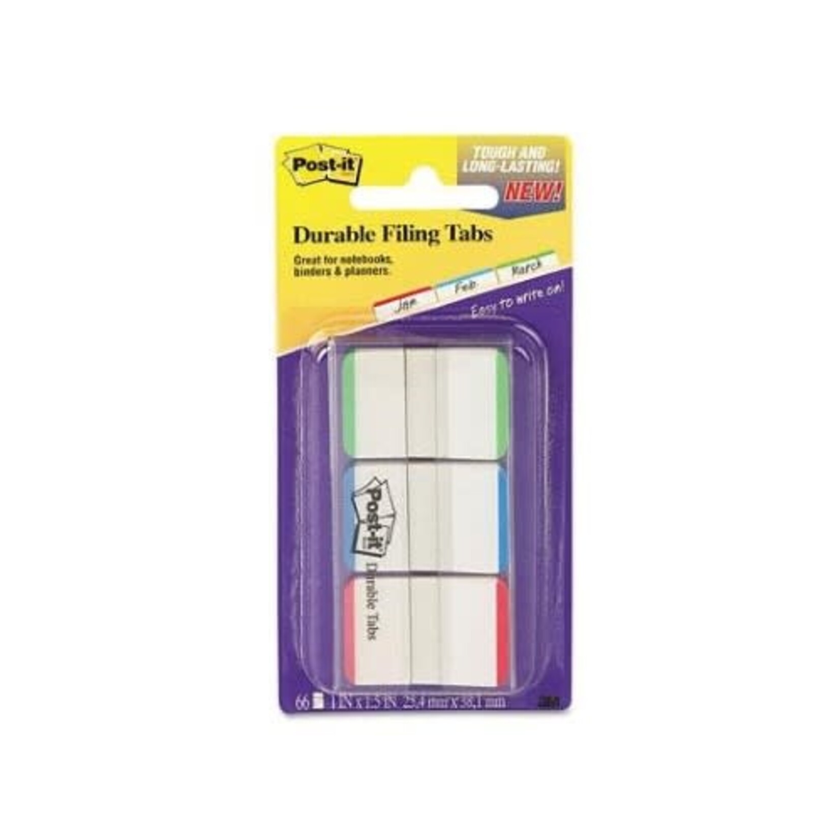 Post-it INDEX TABS-POST IT 1X1.5'' 22 EACH OF GREEN, BLUE, & RED LINE