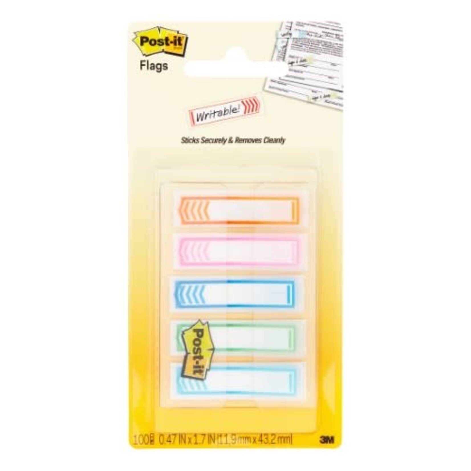 Post-it FLAGS-POST-IT, WRITABLE ARROW, 20 EA COLOUR