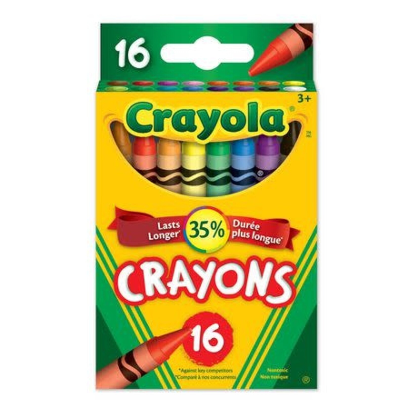 Crayola CRAYONS-CRAYOLA 16 COLOURS, HANG-TAB BOX