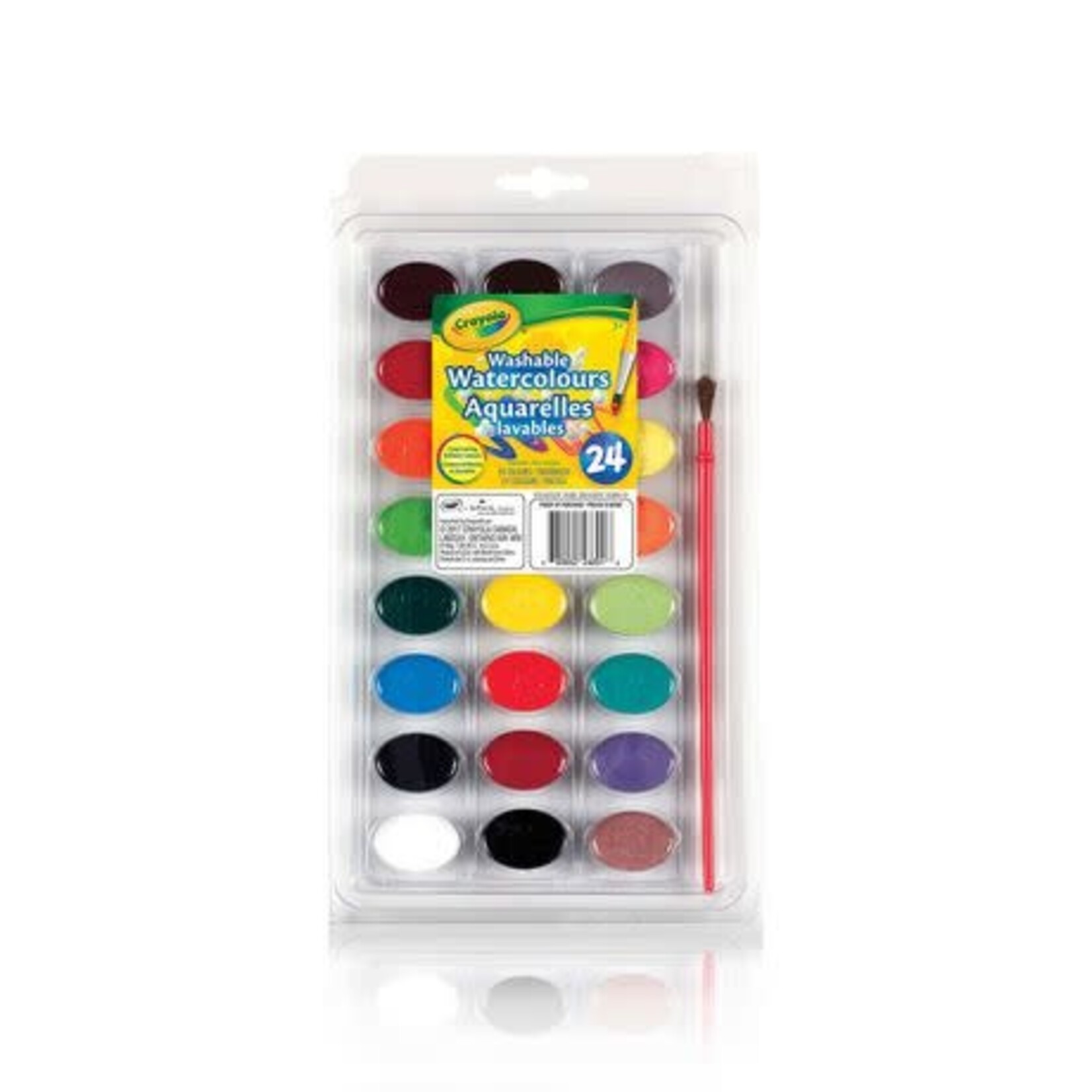 Crayola PAINT SET-WATERCOLOUR 24, OVAL PAN COLOURS WITH BRUSH