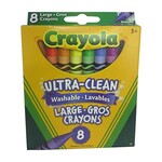 Crayola CRAYONS-CRAYOLA 8 LARGE WASHABLE, HANG TAB BOX