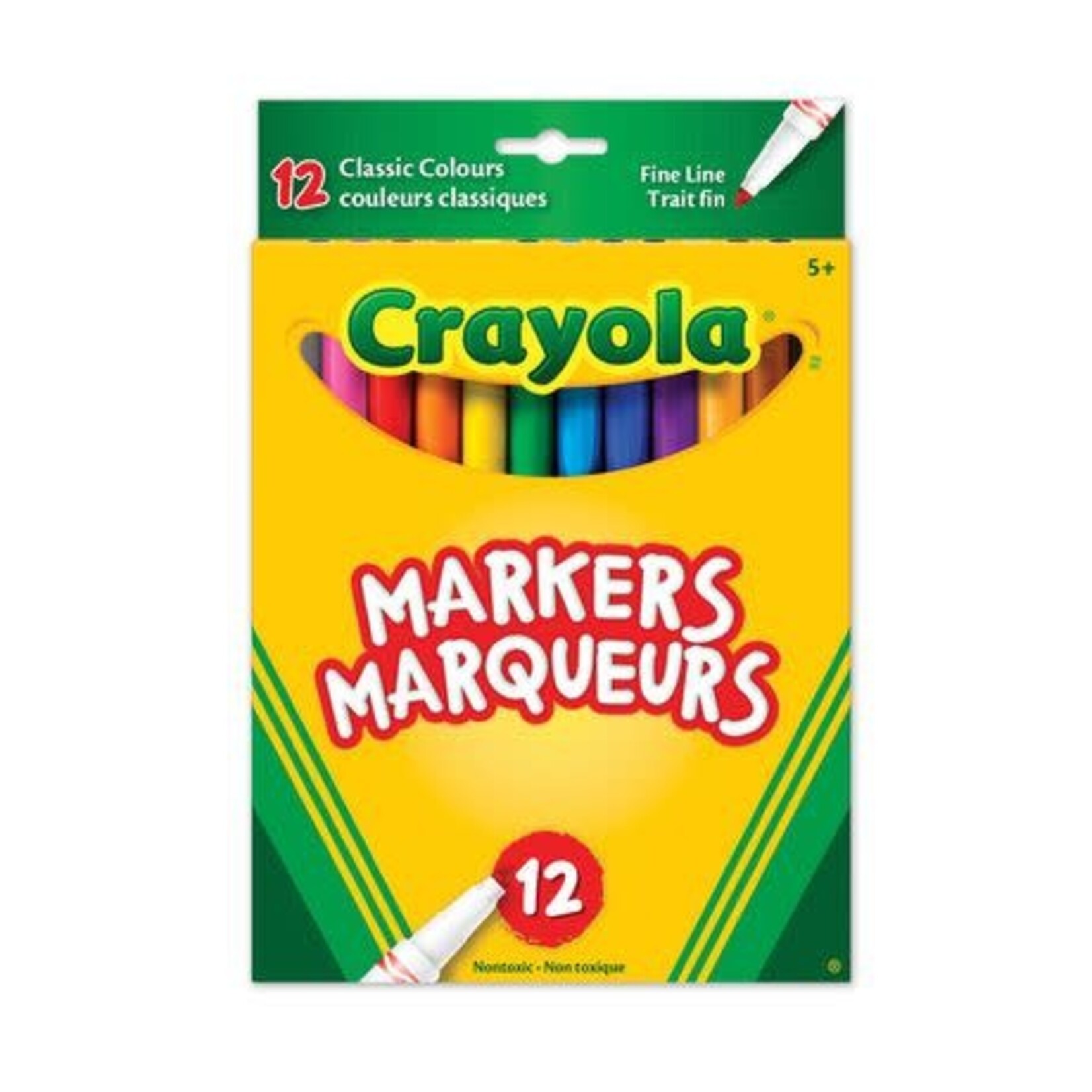 Crayola MARKERS-CRAYOLA FINE LINE CLASSIC, 12-PACK