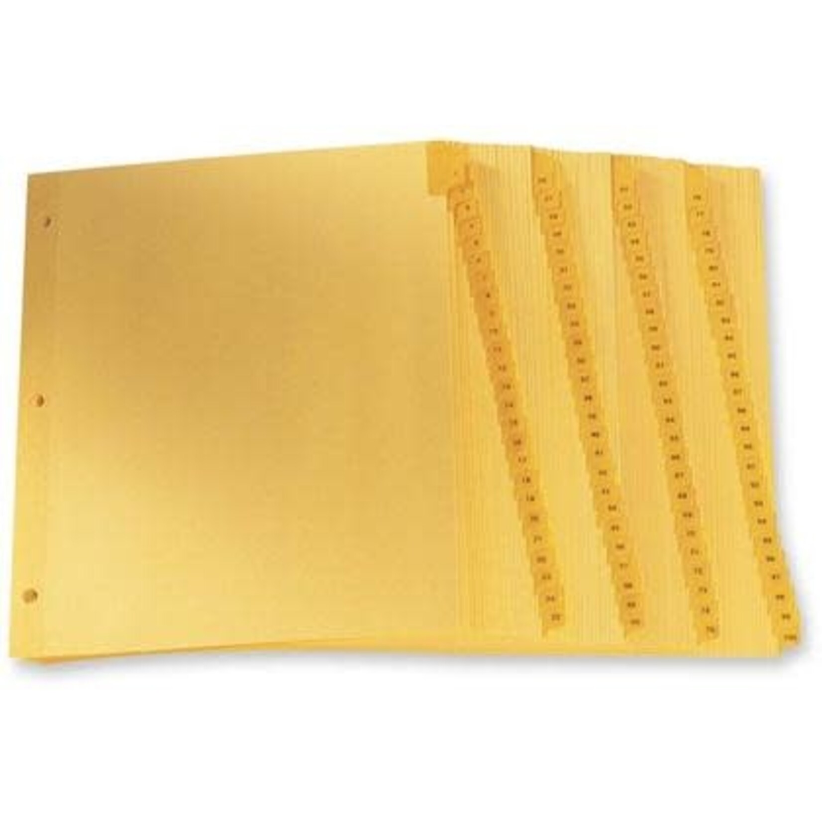TOPS Products INDEX DIVIDERS-PRINTED TAB 11X8.5 1-100 BUFF, 100/SET