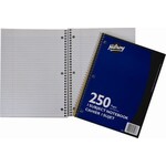 Hilroy NOTEBOOK-COIL, 1-SUBJECT 10.5X8 250 PAGE 3-HOLE, BLUE COVER HILROY