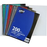 Hilroy NOTEBOOK-COIL, 1-SUBJECT 10.5X8 200 PAGE 3-HOLE, ASSORTED