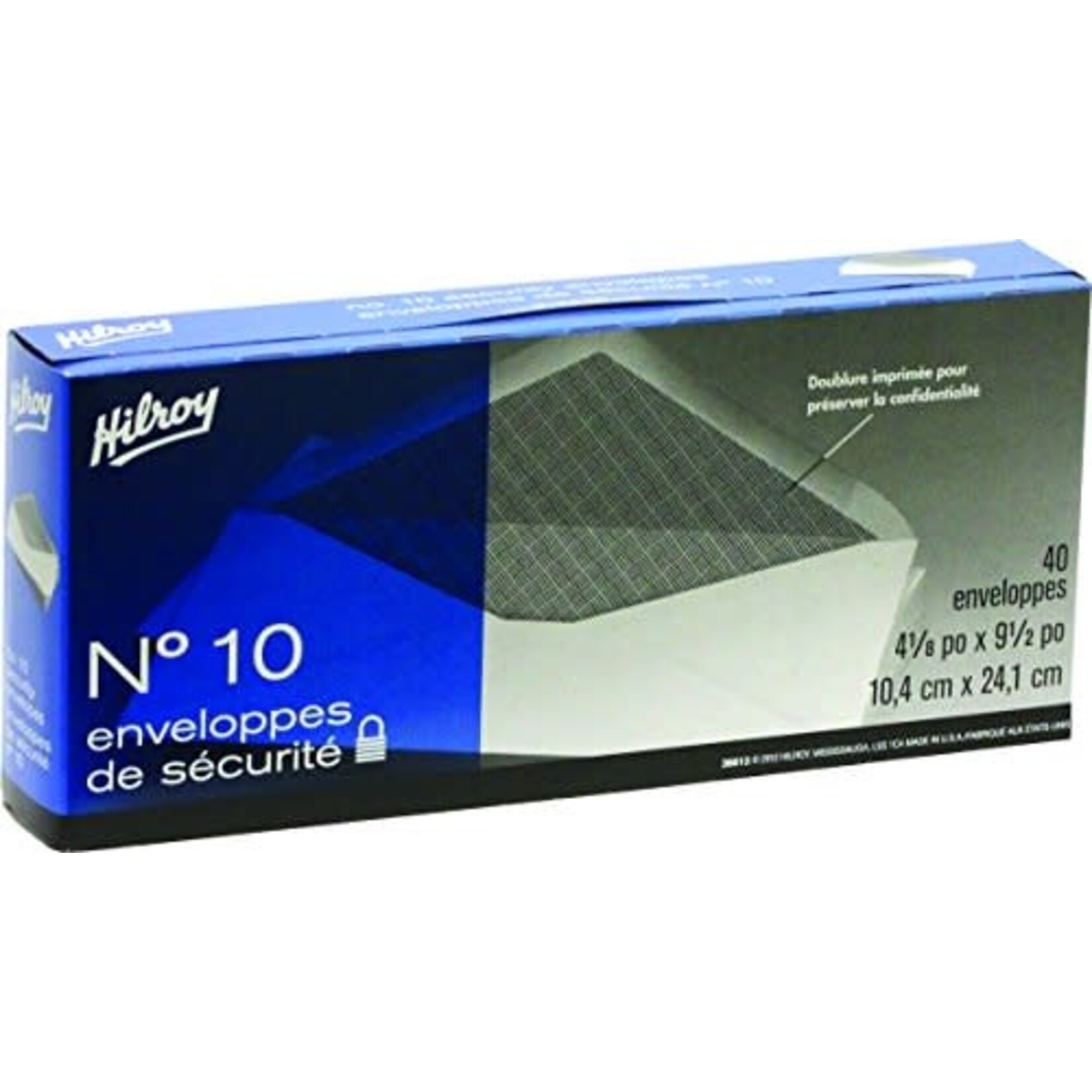 Hilroy ENVELOPE-#10 WHITE, SECURITY 40/BOX