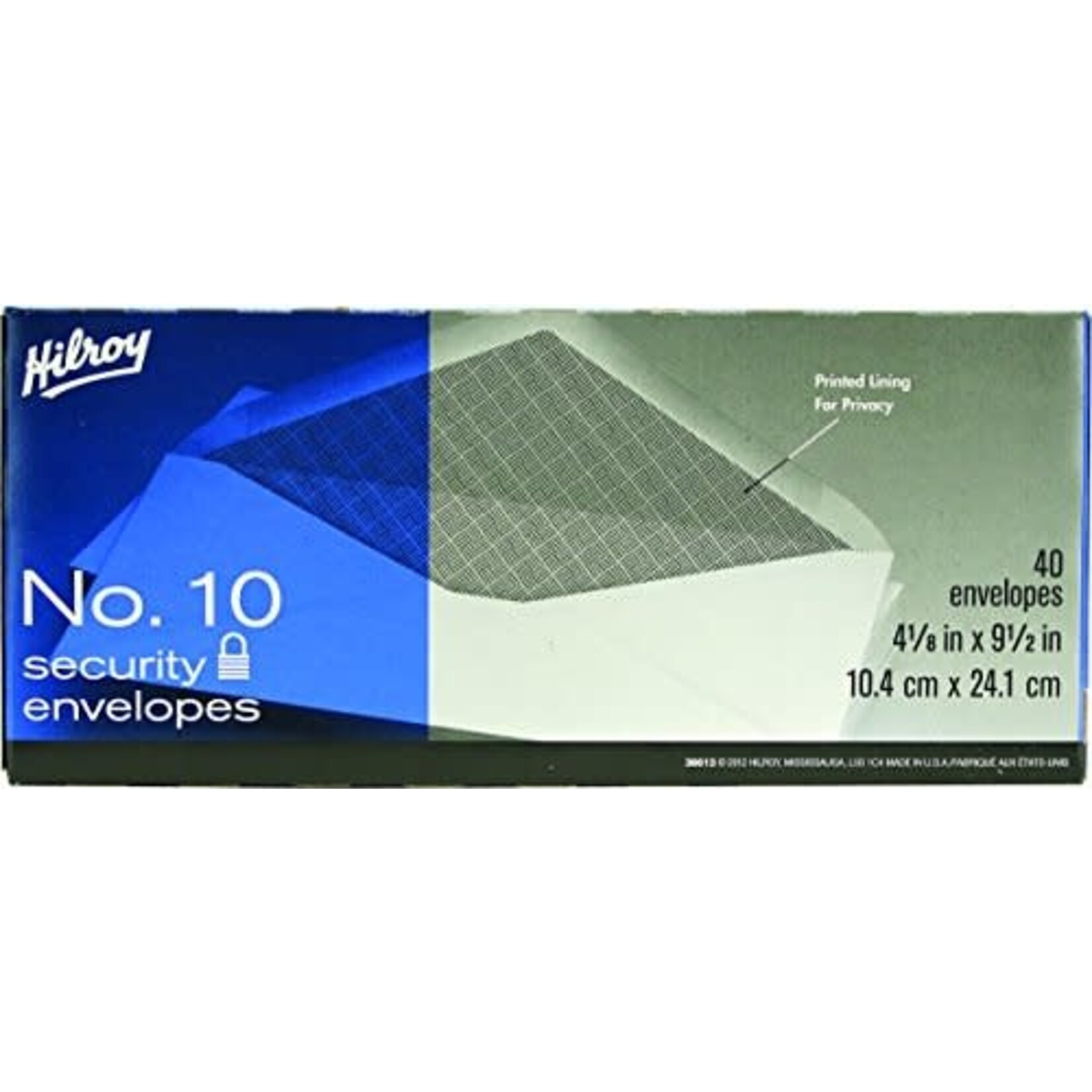 Hilroy ENVELOPE-#10 WHITE, SECURITY 40/BOX