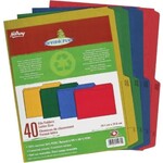 Hilroy FILE FOLDER-LETTER ENVIRO PLUS, ASSORTED 40/PACK