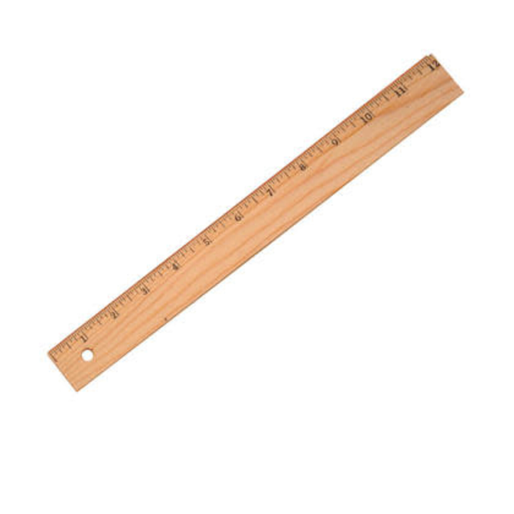 Acme United RULER-12''/30CM  WOOD WITH METAL EDGE, 1/16''