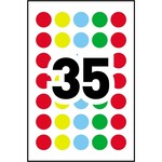 Avery LABELS-COLOUR CODE, 3/4'' DIAMETER, SEE THRU ASSORTED 210/PK