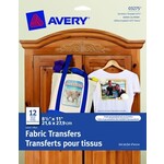 Avery TRANSFERS-T-SHIRT, WHITE 8-1/2X11, 12/PACK 03275
