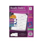 Avery INDEX DIVIDERS-READY INDEX 5-TAB BLACK ON WHITE 11130