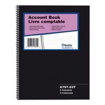 Blueline ACCOUNT BOOK-WIRE, 100 PAGE WHITE 10.25X8  3 COLUMN