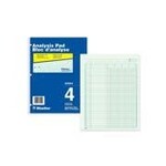 Blueline ANALYSIS PAD-50 SHEET GREEN 10-7/8X8.5 4 COLUMN