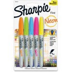 Sharpie MARKER SET-PERMANENT, SHARPIE NEON FINE, 5 COLOURS