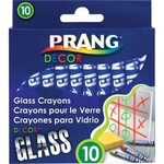 Prang CRAYONS-GLASS, PRANG DECOR  ASSORTED 10/PACK