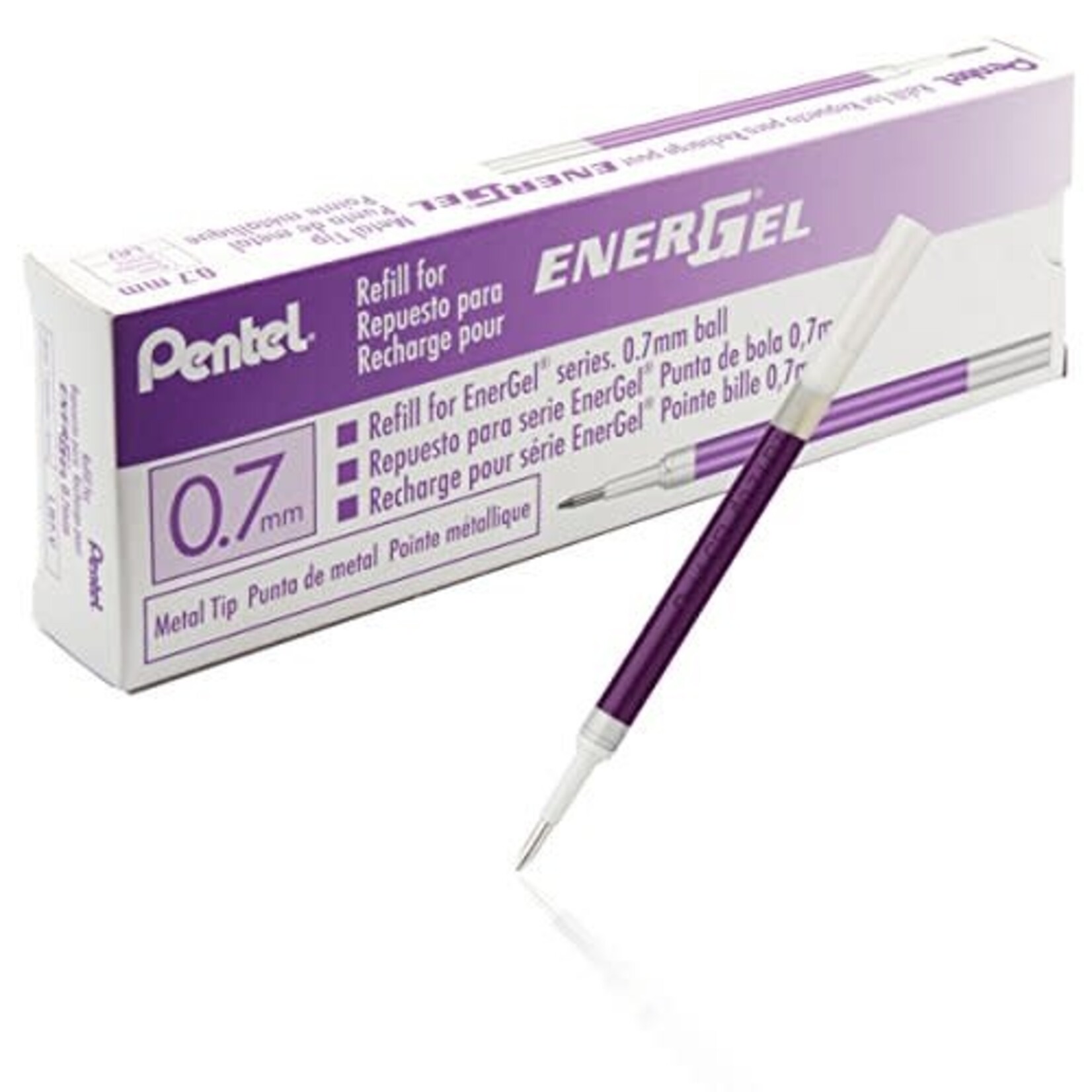 Pentel PEN REFILL-ENERGEL RETRACTABLE 0.7MM VIOLET