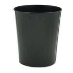 Safco Products WASTEBASKET-METAL, ROUND 23.5QT. BLACK (22.71 L)
