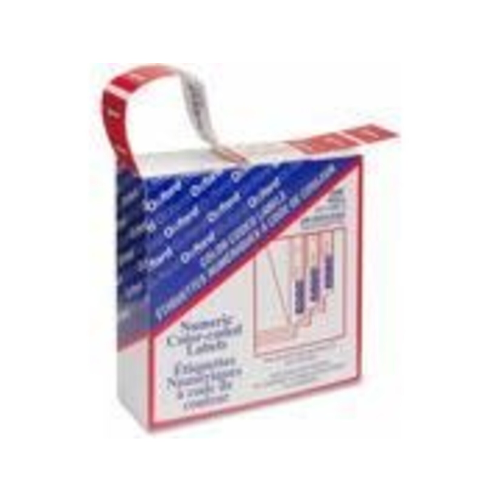 TOPS Products LABELS-NUMERIC COLOUR CODE, 1  RED