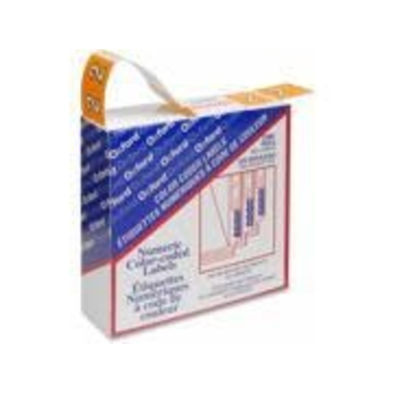 TOPS Products LABELS-NUMERIC COLOUR CODE, 2  LIGHT ORANGE