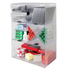 Deflecto ORGANIZER-STACKABLE CUBE, X-DIVIDER, CLEAR